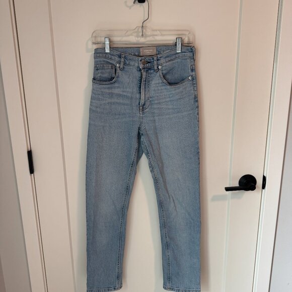 Everlane High-Rise Straight Jeans β Light Blue Wash β Size 27 Regular - Picture 4 of 7